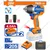 Wadfow 12.5mm (1/2") 20V Cordless BL 3-Mode Setting Impact Wrench With Battery-Charger & Sockets, Max. Torque 780 N.m (WCD1B78)