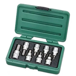 Honiton 1/2 inch square drive 8 pcs Hex Bit Set (Blow Mould Case) (18E)