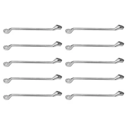 Hamco 10 Pcs 14mm X 15mm Shallow Offset Ring Spanner Set