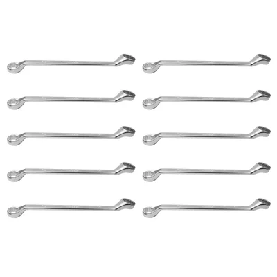 Hamco 10 Pcs 18mm X 19mm Shallow Offset Ring Spanner Set