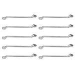 Hamco 10 Pcs 18mm X 19mm Shallow Offset Ring Spanner Set