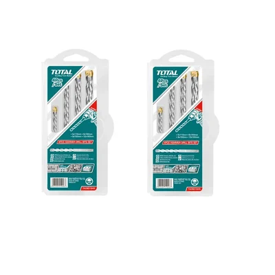 TOTAL 4 PCS SDS Plus Rotary Hammer Drill Bits Set (TACSD1945) - Pack of 2