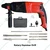 Heavy Duty 26 mm Rotary Hammer Drill with 5kg Demolition Hammer and 13 mm Impact Drill Machine with Accessories Combo