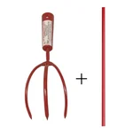 Heavy Duty 3 Tine Hand Tiller | Cultivator With 5 Feet Handle