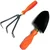 Garden Tools Combo Kit of a Hand Cultivator and a Big Hand Trowel | Used for Small Scale Gardening Processes(2 Tools)