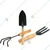 AGT Garden Tools Combo Kit of a Hand Cultivator, Hand Trowel and a Garden Fork-Used for Small Scale Gardening Processes(3 Tools)