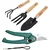 AGT Garden Tools Combo Kit of a Hand Cultivator, Hand Trowel, Garden Fork & a Pruner Shears(4 Tools)