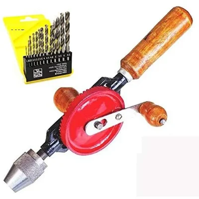 Hukums Hand Drill Machine & 13Pcs Drill Bit Set for Home Use