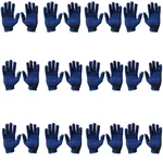 Delight 12 Pair 7 Gauge  Single Dotted Blue Hand Gloves MD0782-B(70)