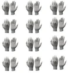 Delight 12 Pcs Grey Colour Finger Coated Gloves (MEDFC41-G)(Size-AfmBOoruRbS5ilJUXVcDf9-8Z4Ksw46fWHMBLs8HK83-1vWlmsZk9Sue)
