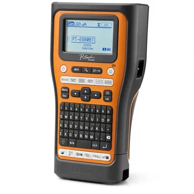Brother 24mm Bluetooth USB Handheld Industrial Label Printer with Auto Full/Half Cutter PT-E560BTVP