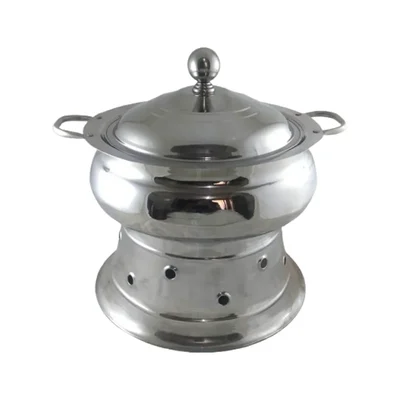 SS Gujrati Handi Type Chafing Dish With 6 Liter Capacity