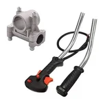 Left and Right Handle with Throttle Cable & 26 mm Rod Connector / Handle Bracket Clamp for Sidepack Brush Cutter