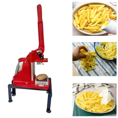 French Fry Cutter Machine, Cast Metal Body and 10 mm Cutting Blade Size
