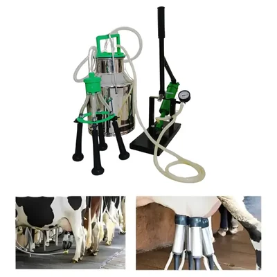 Hand Operated 15 Liters Milking Machine With Stainless Steel Tank