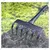 Concorde 6-Teeth Mild Steel Hand Rake, Used for Garden Weeding, Cultivating & Leveling Soil