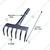 Concorde 6-Teeth Mild Steel Hand Rake, Used for Garden Weeding, Cultivating & Leveling Soil