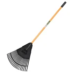 Falcon 3-in-1 Garden Rake, Heavy Duty Multi-Purpose Landscaping Tool For Lawn, Garden Broom With Long Handle