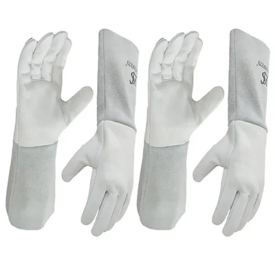Hand Safety 36 cm Tig Welding Gloves - Heat-Resistant for Welding, Animal Handling, Grilling & More (Pack of -2)