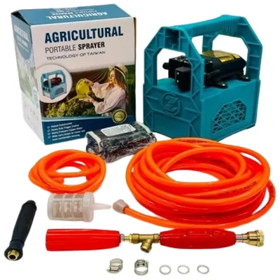 Heavy Duty Double Motor 12V 12Ah Portable Battery Sprayer | Mini Portable Car Washer With Hose Pipe & Gun