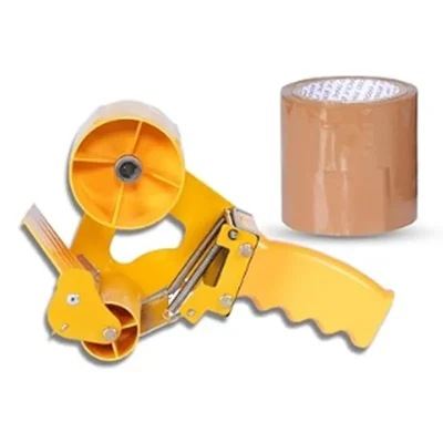 SP Hand Tape Dispenser Size 3 inch with 2 BROWN Tape (2 inch X 55 Meter) (Combo Pack)