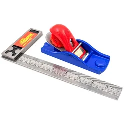 GLOBUS 2pcs Combo of 5.5 inch Steel Carpenter Plane with 8 inch Measuring Tool Try Square (1131)