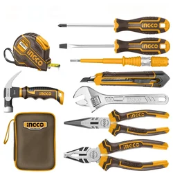 Ingco 9 Pcs Hand Tool Set Suitable For Home Repair, Installation, Electrical, Mechanical, DIY Projects (HKTH20809)