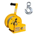 Crossbee Manual Hand Winch With Automatic Locking System,10 Meter Galvanized Wire Rope And Eye Hook