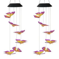 Gramstrong Decorative Solar Wind LED Chimes, Color Changing Outdoor & Indoor Waterproof Lights for Balcony (Pack of 2)