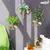 Ecofynd Wall Decor Hanging Flower Vase, Metal Holders for Plants - Pack of 3 (HVASE004-GO-103)