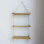 Ecofynd 16 inches Wall Hanging Wooden Shelf for Pots and Plants (EC18034-SH006)