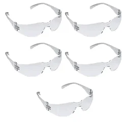 Super Safety Hard Coated Polycarbonate Safety Goggles Against Dust & Flying Particles(Color-Clear,Pack-5 Pcs)