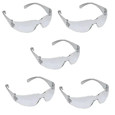 Super Safety Hard Coated Polycarbonate Safety Goggles Against Dust & Flying Particles(Color-Clear,Pack-20 Pcs)