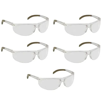 Super Safety Hard Coated Safety Eyewear Against Dust & Flying Particles(Pack-5 Pcs,Color-Clear)