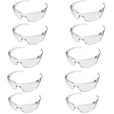 Super Safety Polycarbonate Safety Goggles Against Dust & Flying Particles(Pack-Clear,Color-10 Pcs)