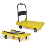 HARTLEY 300 kg Plastic Foldable Platform Trolley for Heavy Handling Goods for Office, & Industries, 90 x 60 cm Platform Size