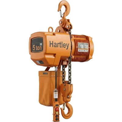 HARTLEY HHBB 5Tx6m Electric Chain Hoist 5 Ton Double Fall 3 Phase Air Lifting Electric without Trolley Chain