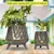 Ecofynd Pack of 2 Hazel Metal Planter with Stand Home Decor Item for Balcony, Living Room