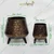 Ecofynd Pack of 2 Hazel Metal Planter Pots with Stands | Home Decor Item for Balcony, Living Room (Coffee Color)
