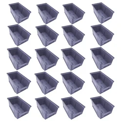 Global Star 350x200x200 mm HDPE Crate-45 Grey  Storage Bin (Pack of 20)