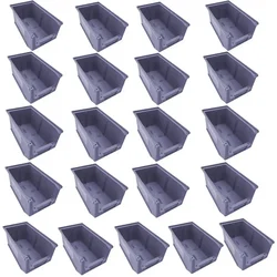 Global Star 300x200x160 mm HDPE Crate-35 Grey Storage Bin (Pack of 21)