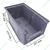 Global Star 450x295x200 mm HDPE Crate-50 Grey Storage Bin (Pack Of 12)