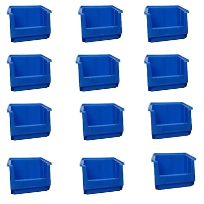 Global Star 170 x 115 x 75 mm HDPE Crate-5 Blue Storage Bin (Pack Of 12)