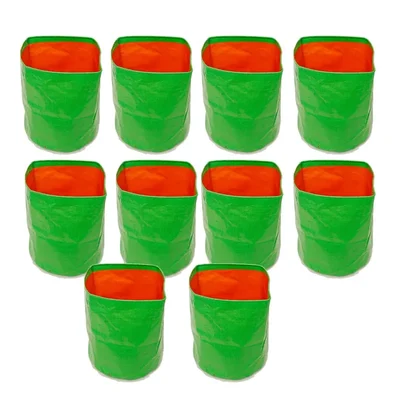 Siddhi 250 GSM 10 pieces HDPE Round Shape Reusable Grow Bag |Suitable for Gardening and Nursery(Size- 8 x 8 inch)