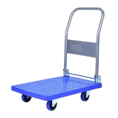 Suwas Trolley 300 kg Load Capacity HDPE Platform Trolley With 1 Year Warranty (SU-PT-010)