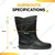 Health Safe 9 Inches Gumboot Soft Toe Puncture & Tear Resistant, Anti-Static, Anti-Slip(Size-6)