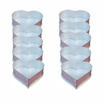 Heavy Duty Aluminum (Pack of 10 ) 6 inch Rust Proof Heart Shape Cake Mould with 700 gram Capacity