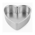 Premium 7/2 Size Aluminum Heart Shaped Cake Baking Tin for Anniversary Celebration Cakes with Silver Metallic Finish