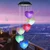 Gramstrong Solar Powered Color Changing LED Light Heart Shaped Wind Chimes for Home Hanging Decoration For Home & Garden