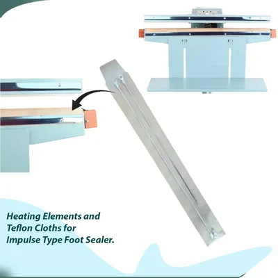 Boss Pack 200 mm Heating Element & Teflon Cloths for Foot Sealer (Pack of 20)